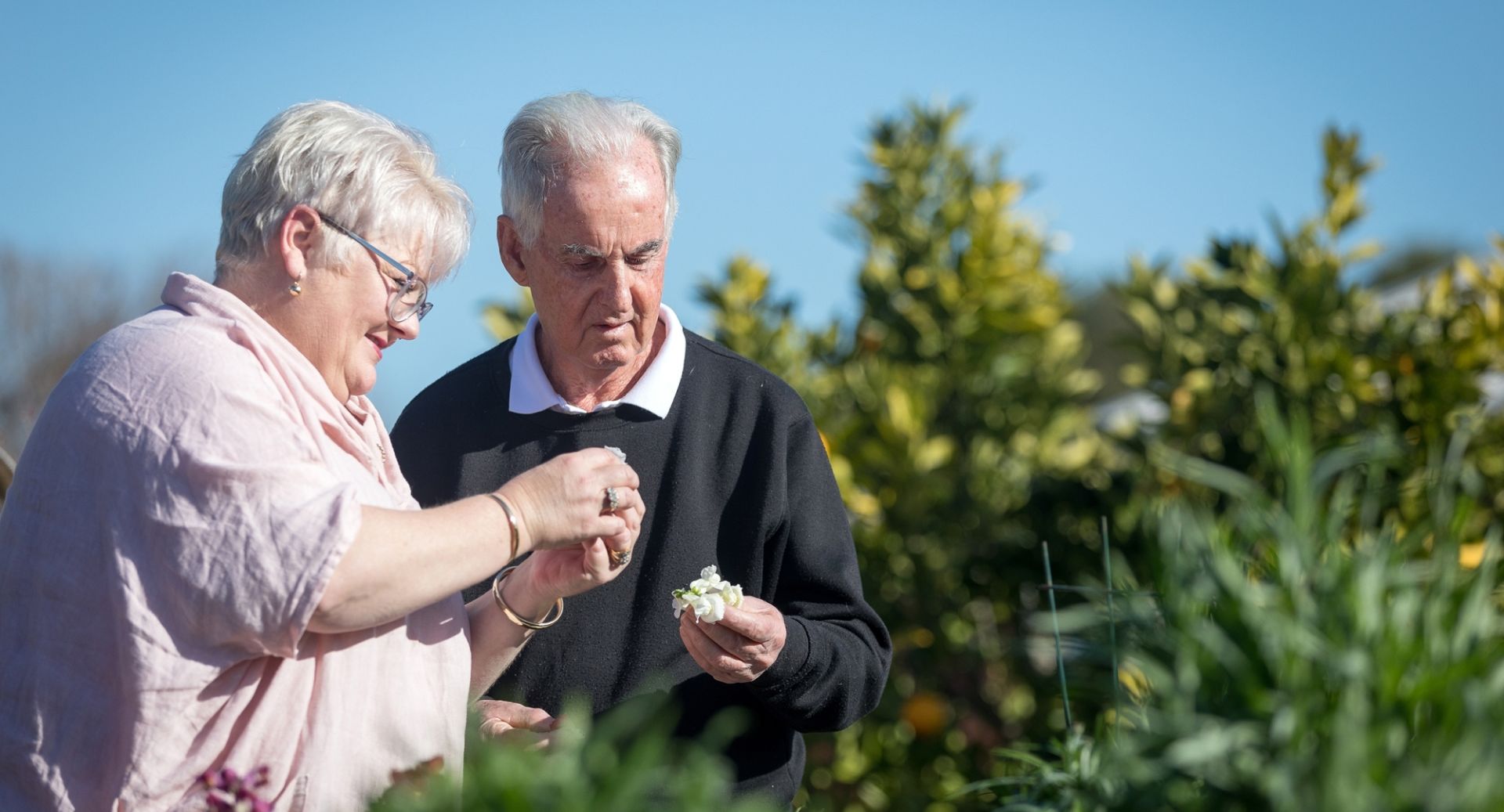 couple in garden