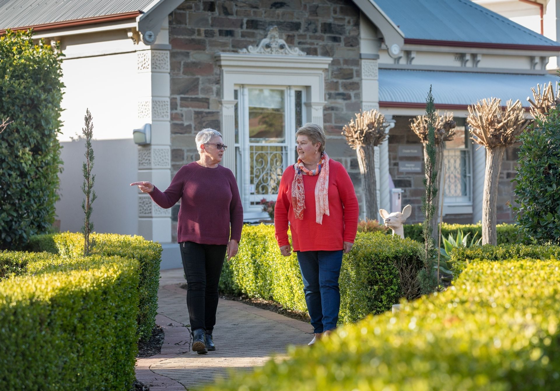 strolling through grounds