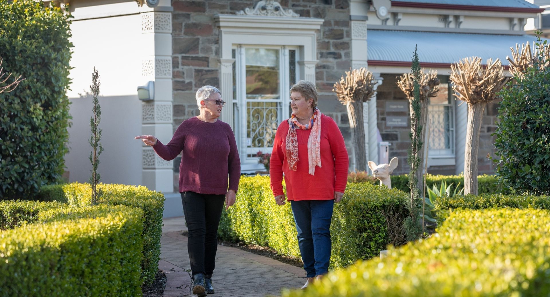 strolling through grounds